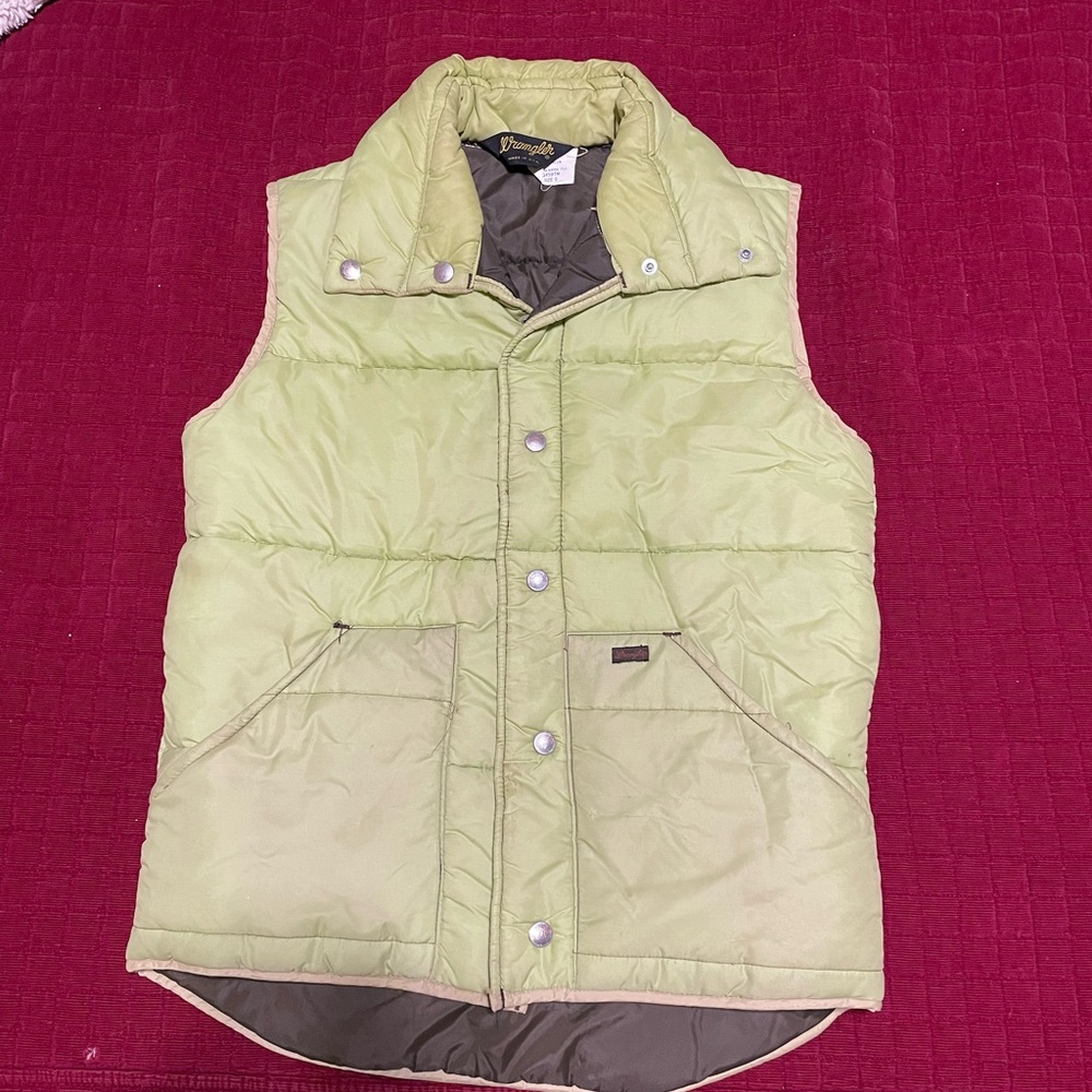 Vintage Wrangler Lime Green Puffer Vest